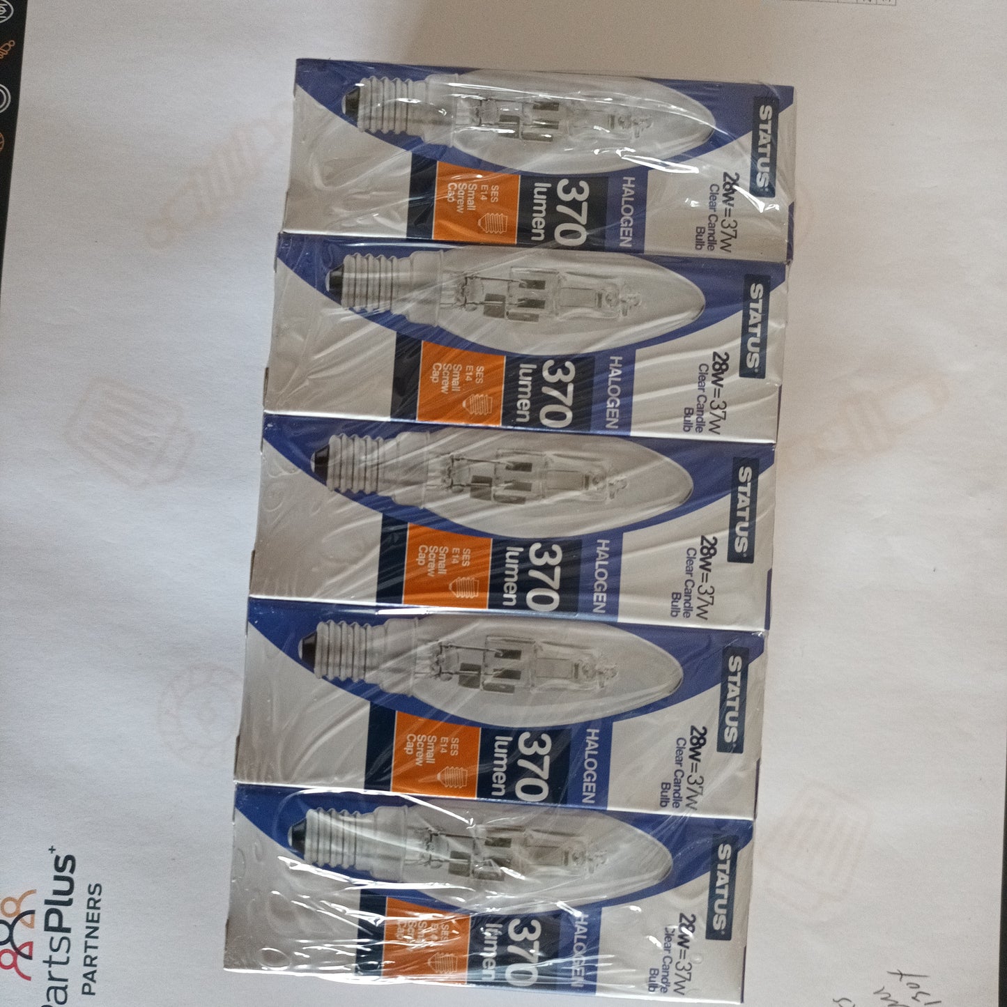Ten X 28Watt Halogen Candle SES / E14 Clear only £11