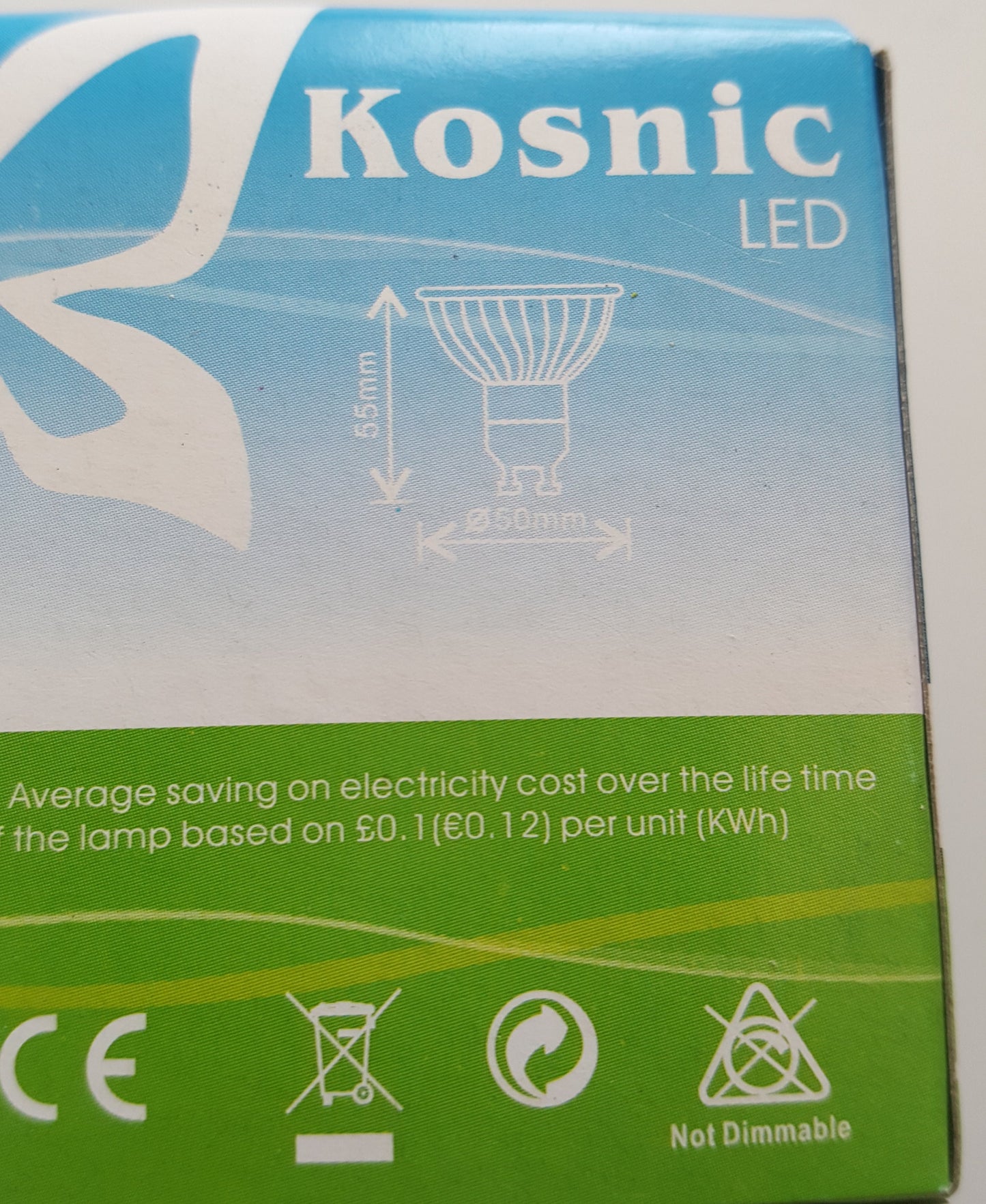 Kosnic Gu10 LED 4W Warm White Non-Dimmable