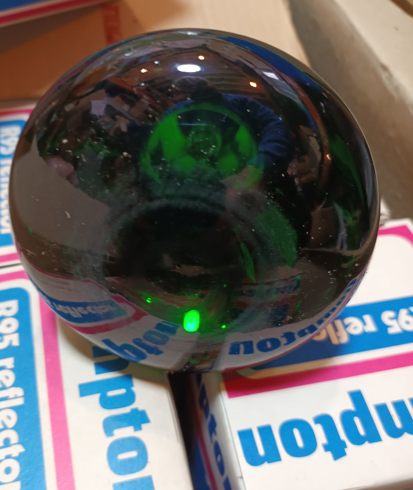 R95 Clear Green 75W BC / B22 Reflector By Crompton