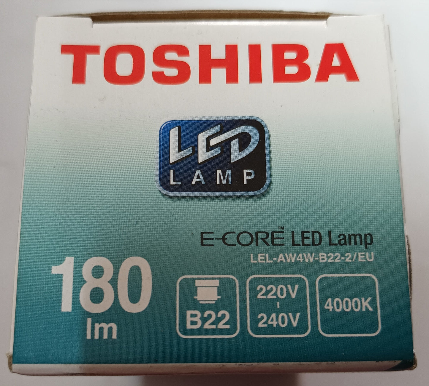 LED 3.5Watt Toshiba GLS BC / B22 4000K / Cool White Long Life 40,000H