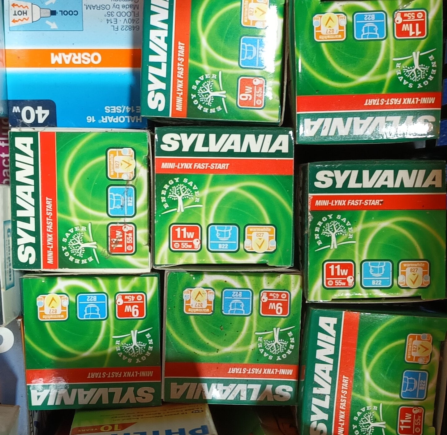 Sylvania CFL 9w BC / B22 warm white
