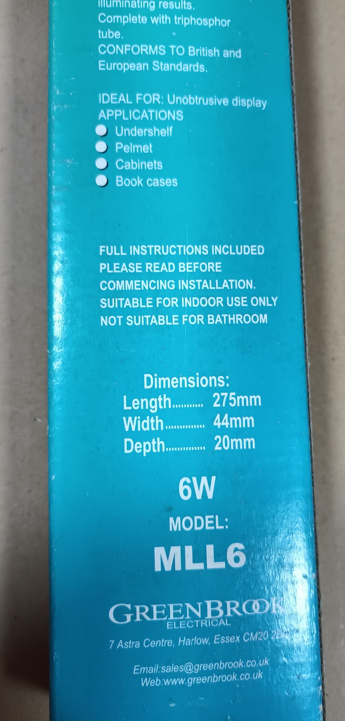 Greenbrook slimline fitting 6W 275mm