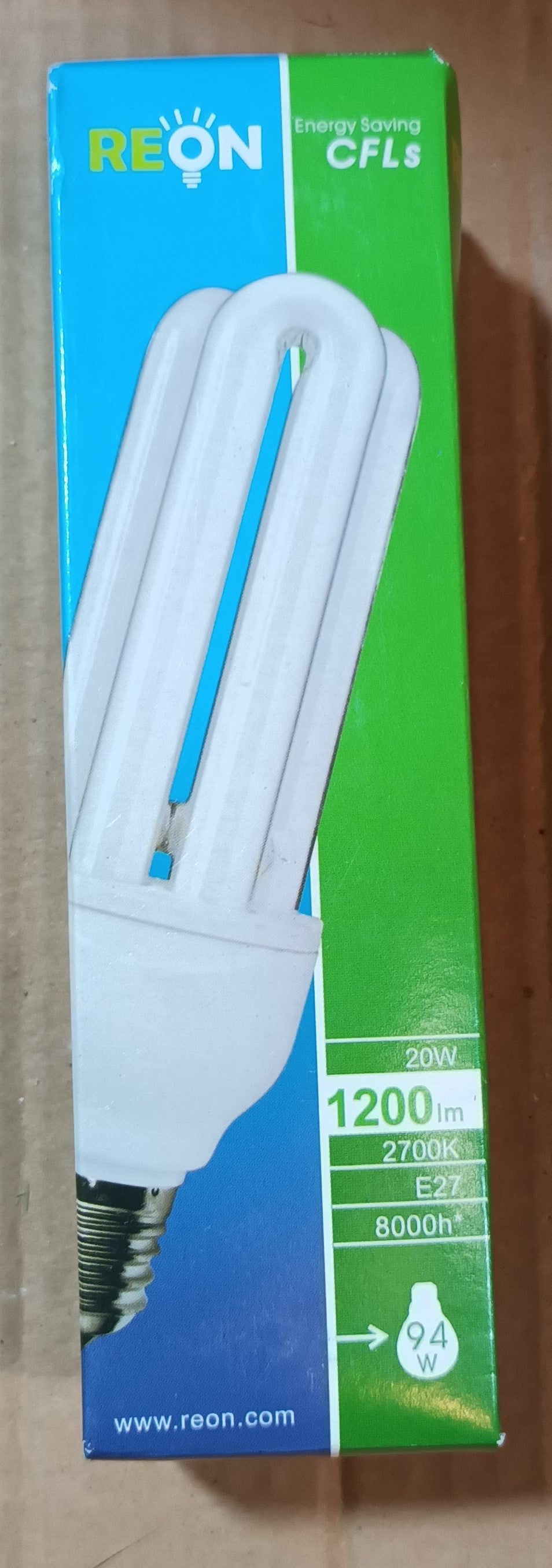 Energy saving CFL 20watt es / E27 warm white long life 8,000h