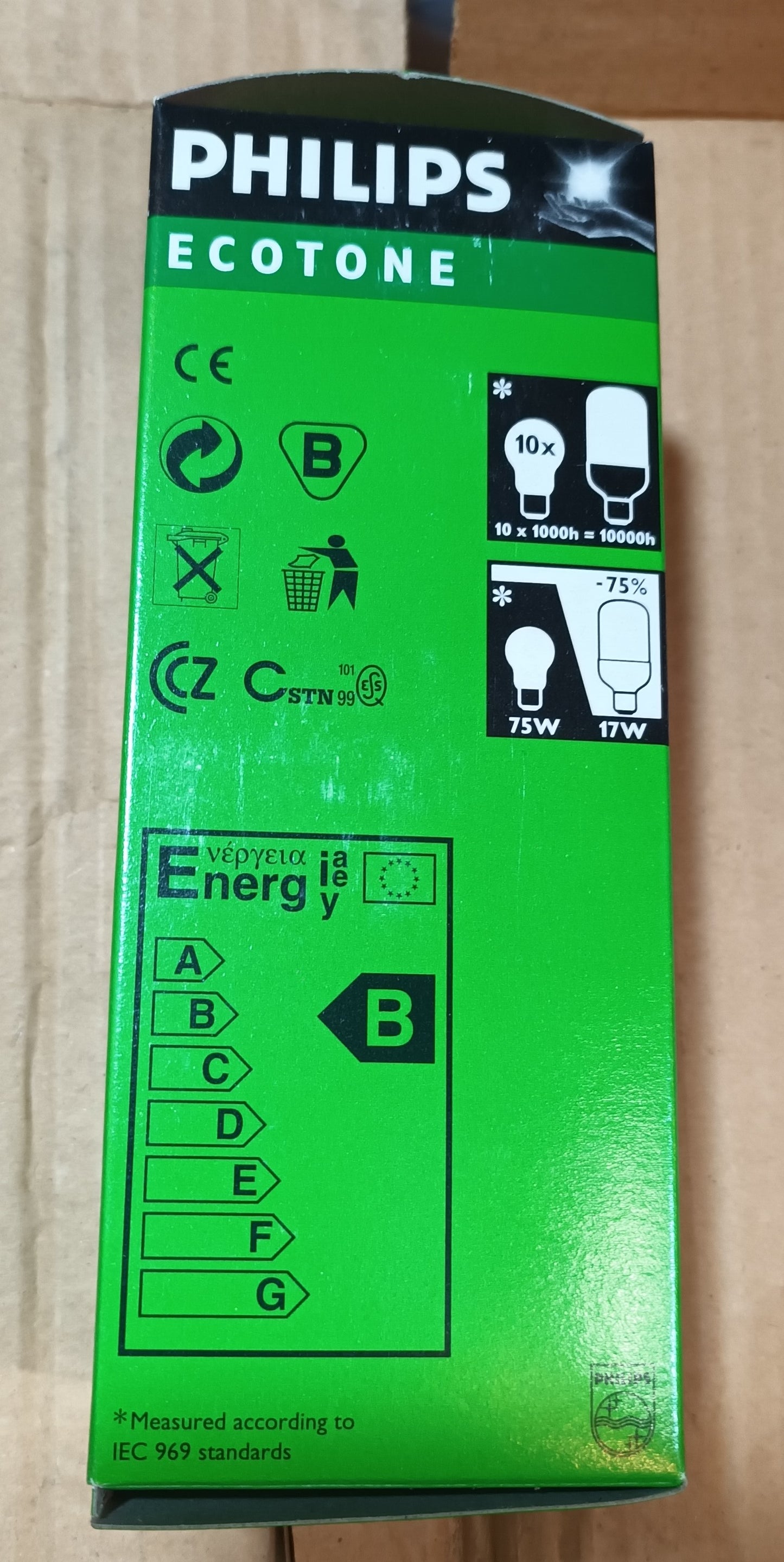 Philips sl-e Prismatic 17 watts = 75w ES / E27 warm white
