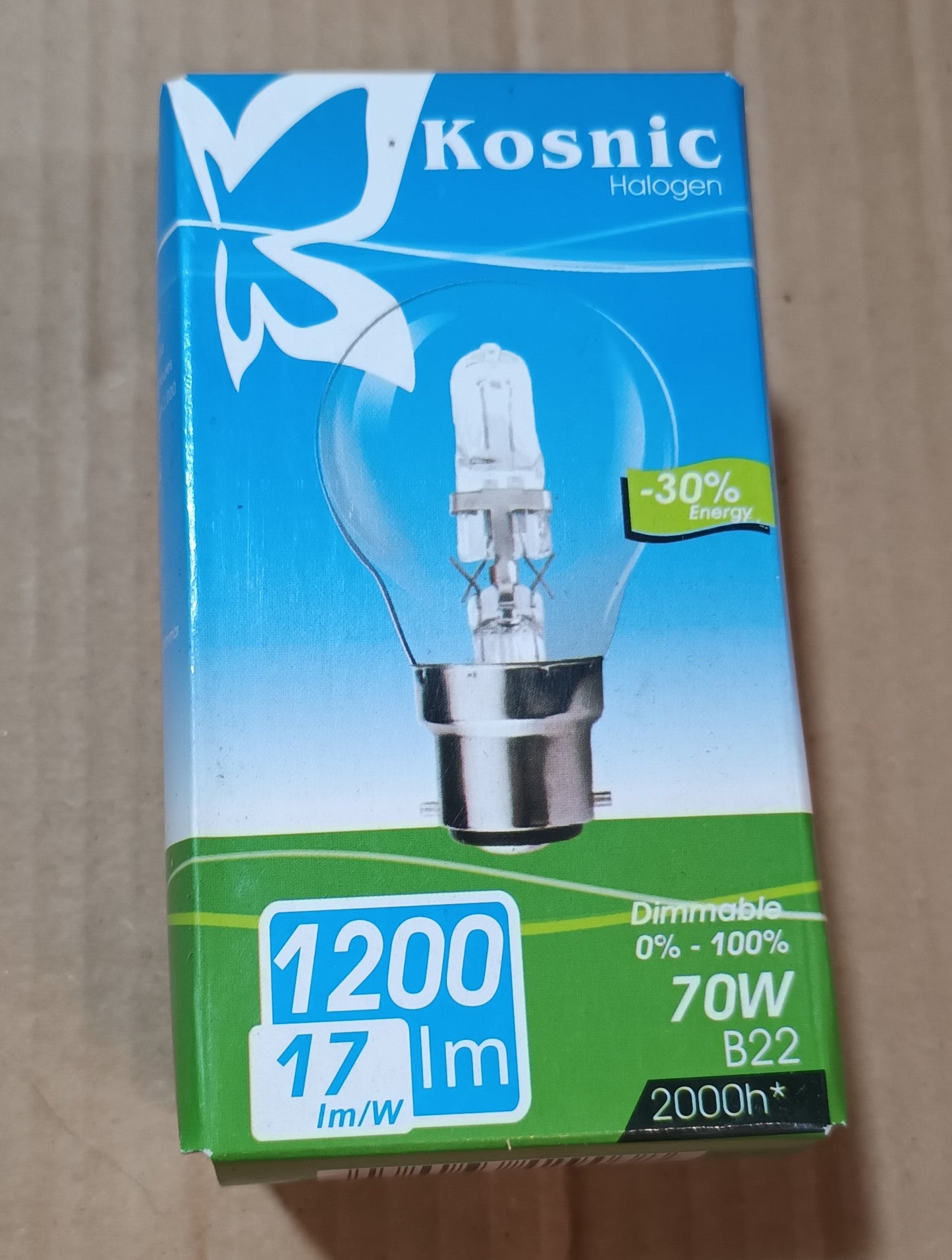 6 X GLS Halogen 70watt BC / B22 Warm White / 3000k £12