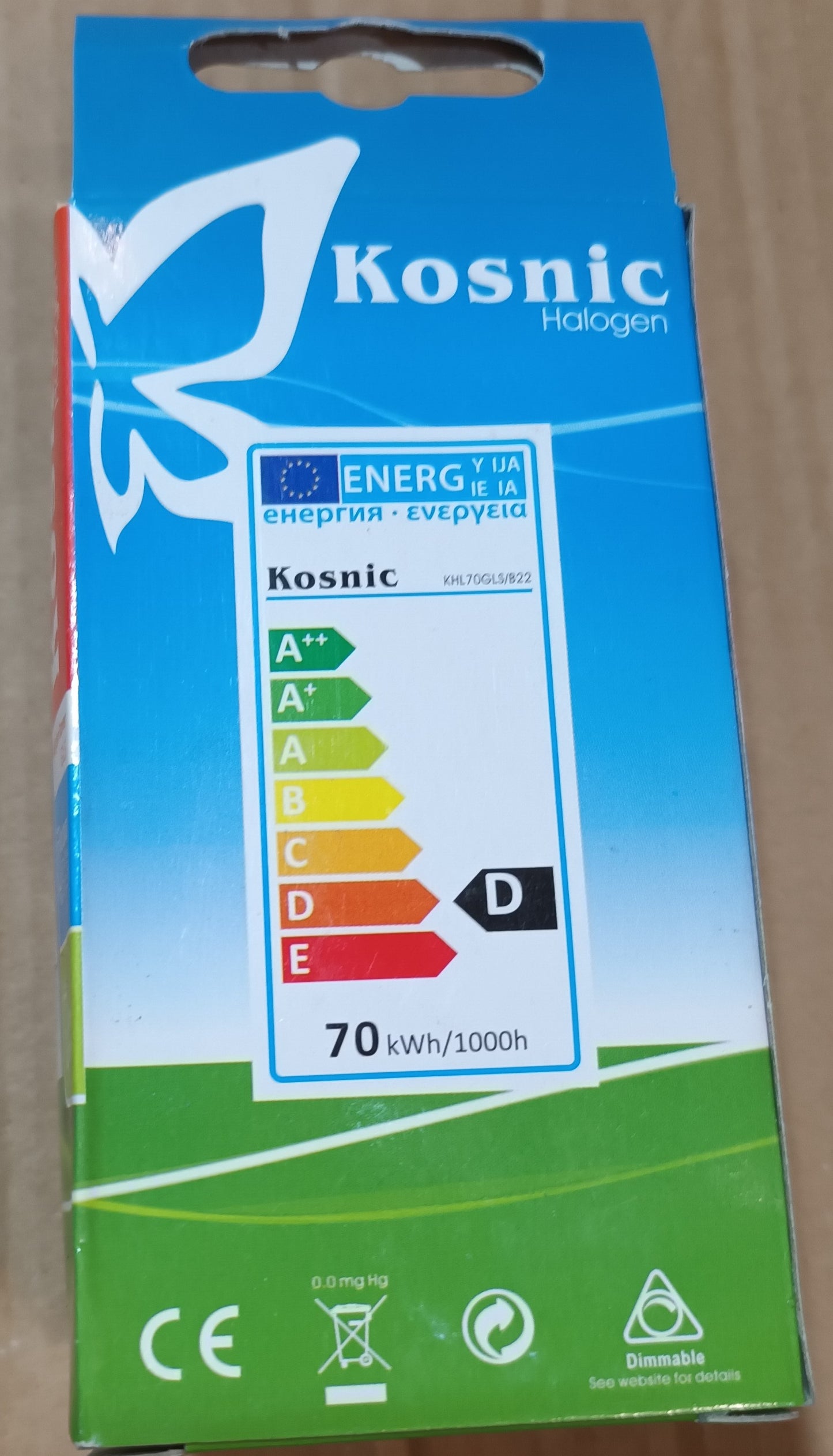 6 X GLS Halogen 70watt BC / B22 Warm White / 3000k £12