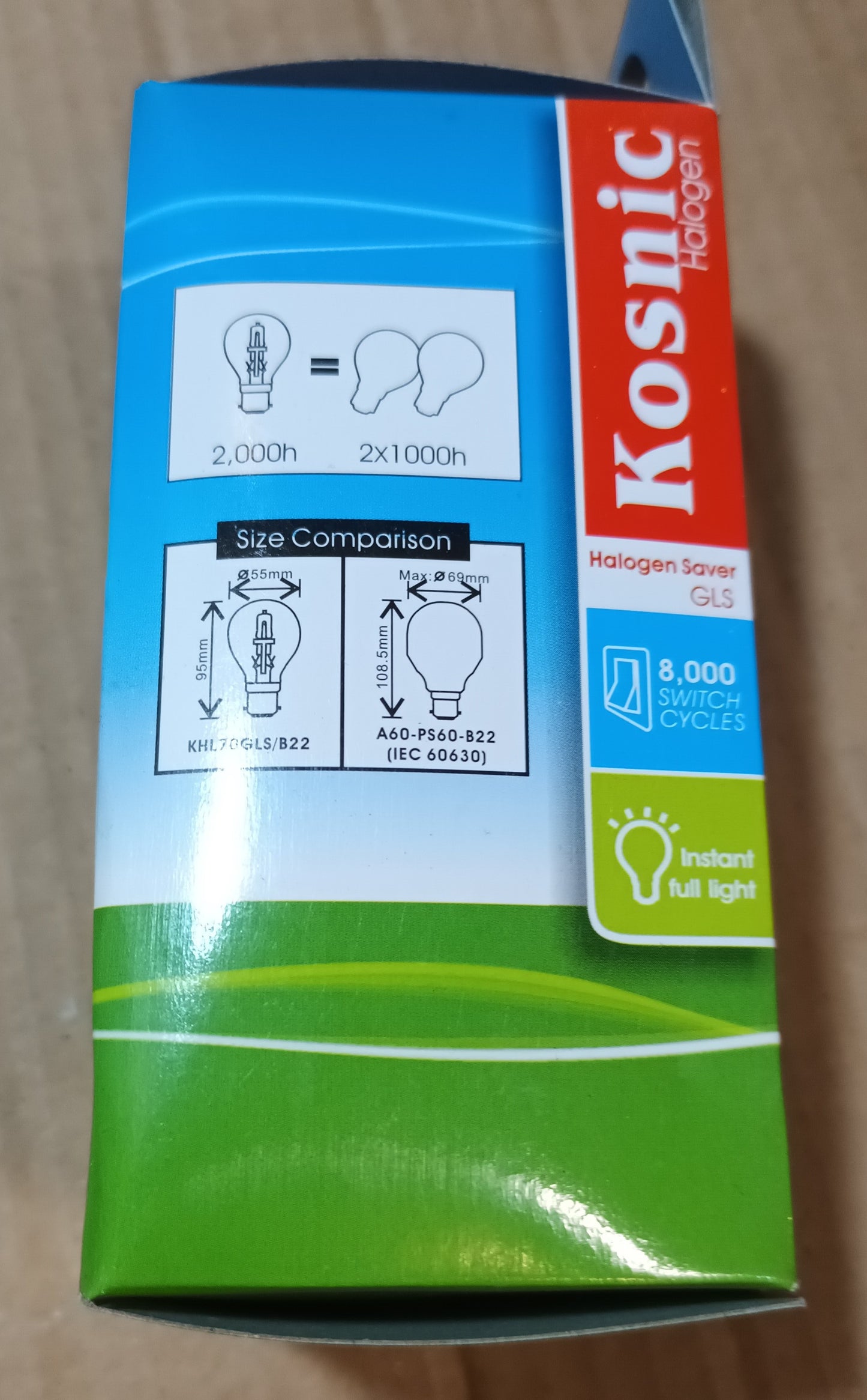 6 X GLS Halogen 70watt BC / B22 Warm White / 3000k £12