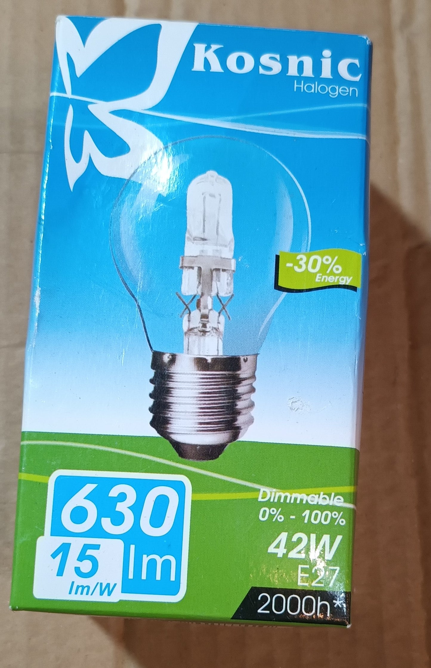 42W Halogen GLS Clear ES / E27 by Kosnic