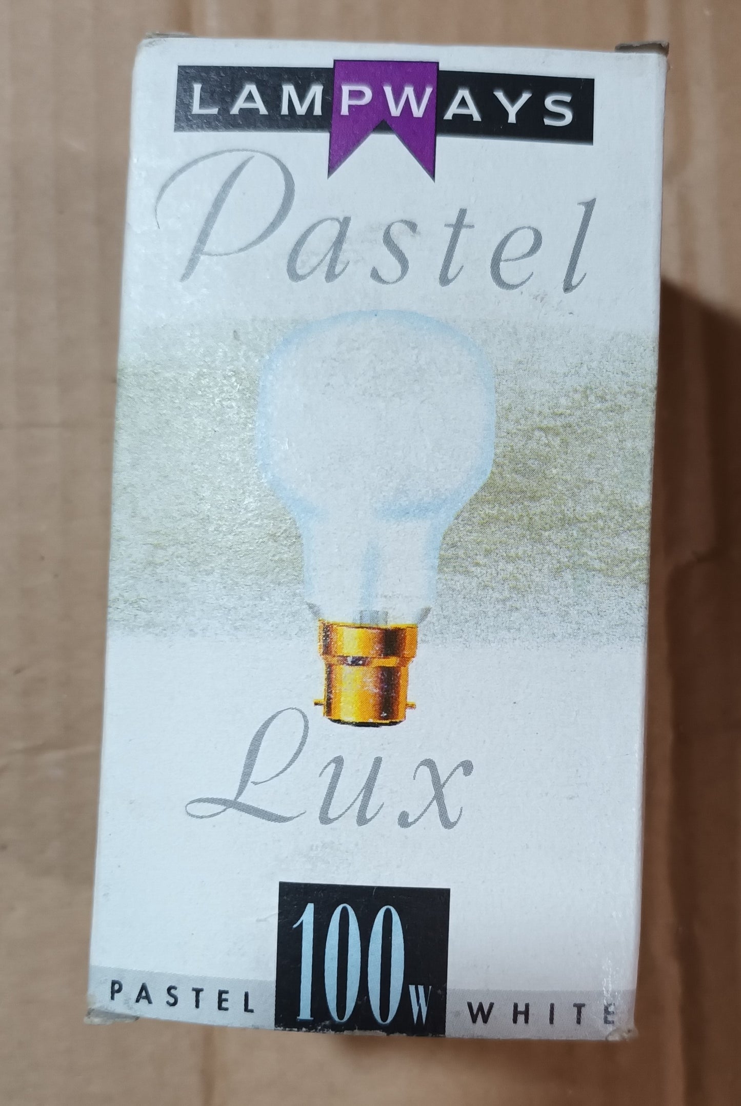 Household bulb GLS type 100w BC / B22 Pastel White by Lampways