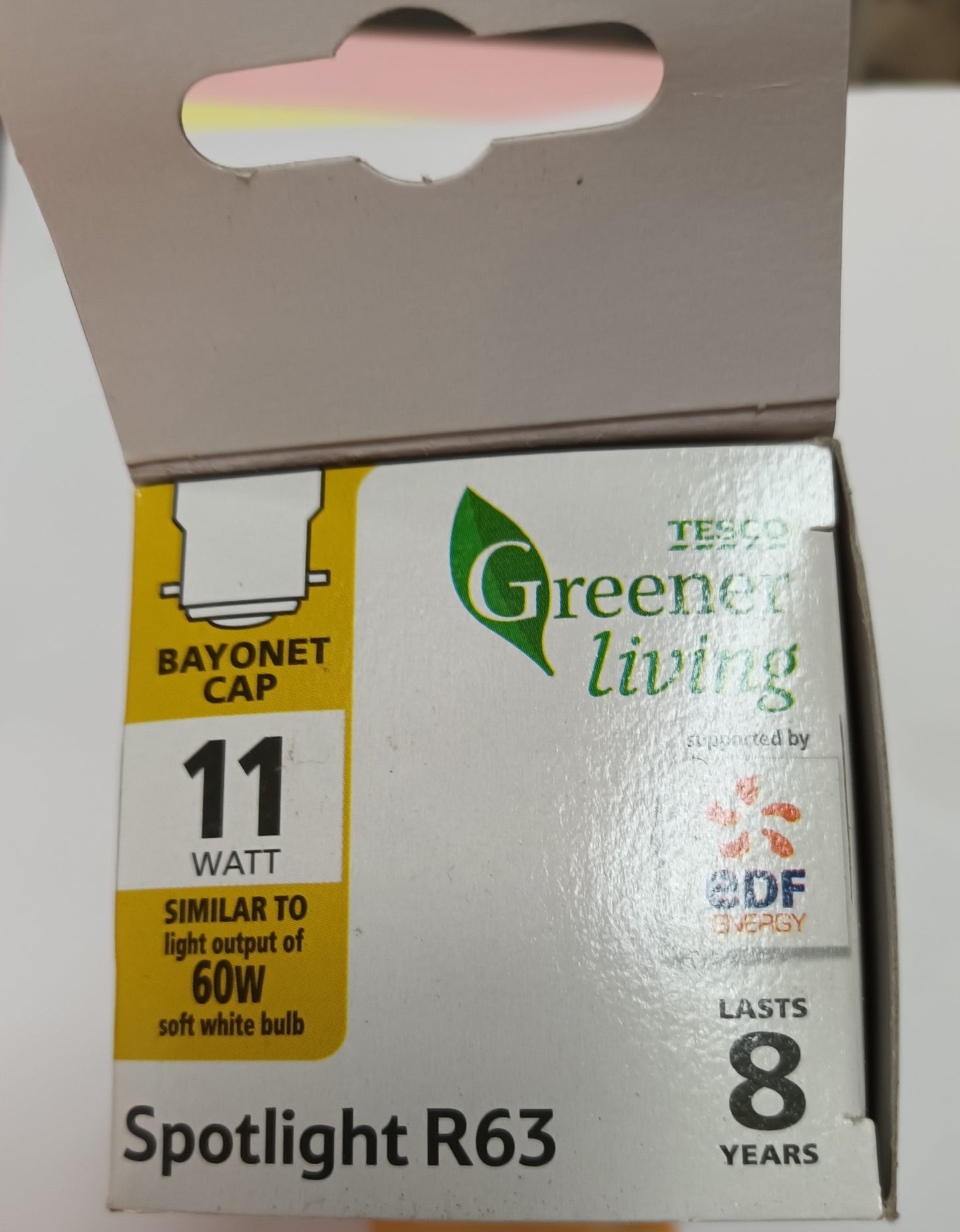 R63 Spotlight 11watts = 60w BC / B22 Cap soft white