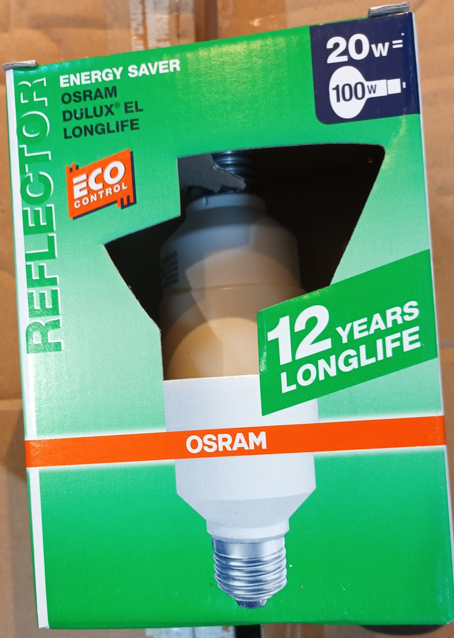 Dulux EL Long life 20W = 100wCFL E27 / ES Cap warm white by Osram