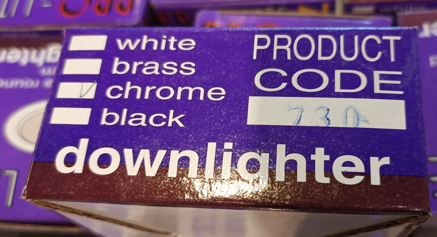 Low Voltage Fixed MR16 Downlighter in Chrome Max 50watts