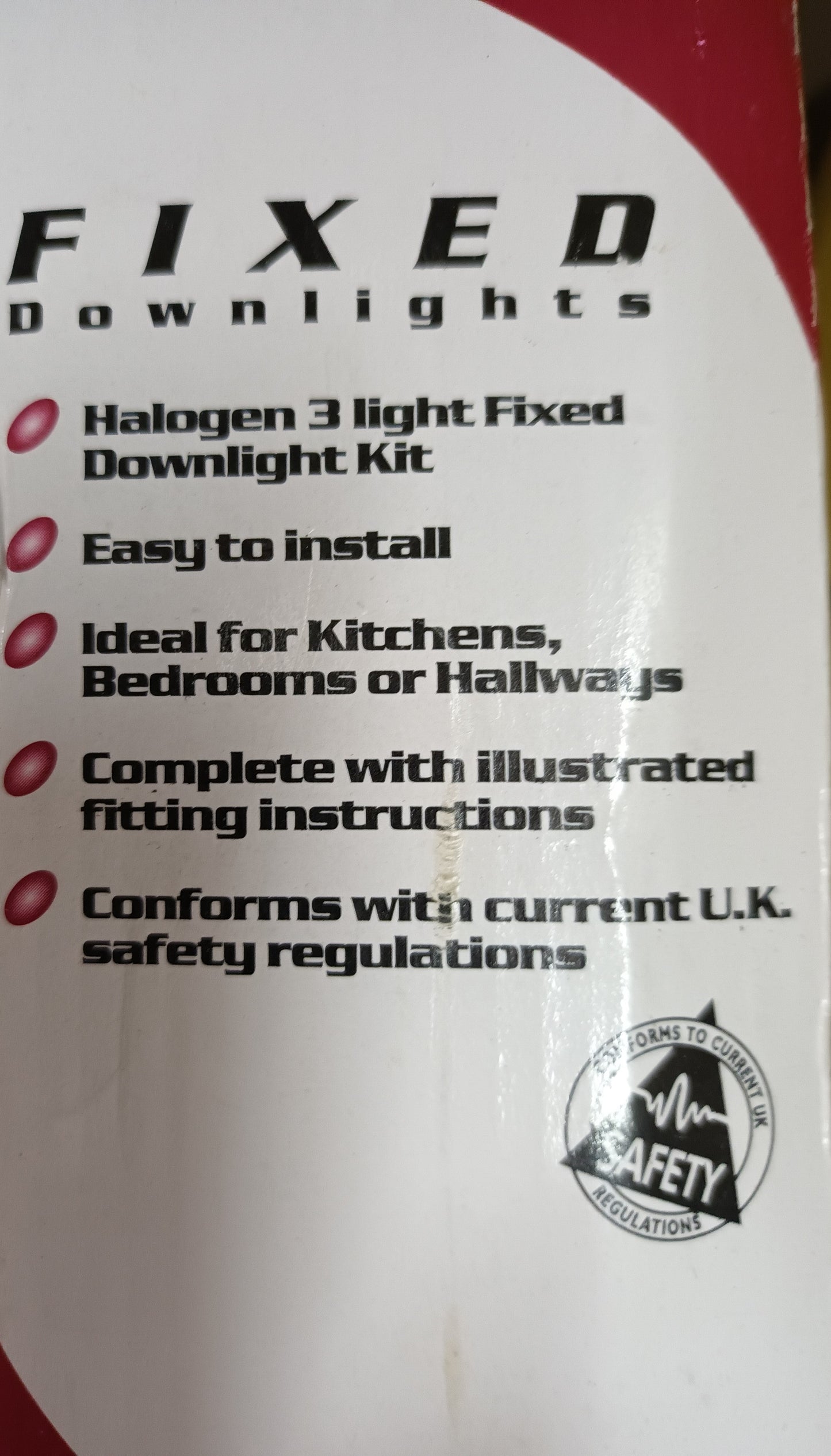 Chrome halogen Downlight kit of 3 fixed MR16 50watt £15 by micromark