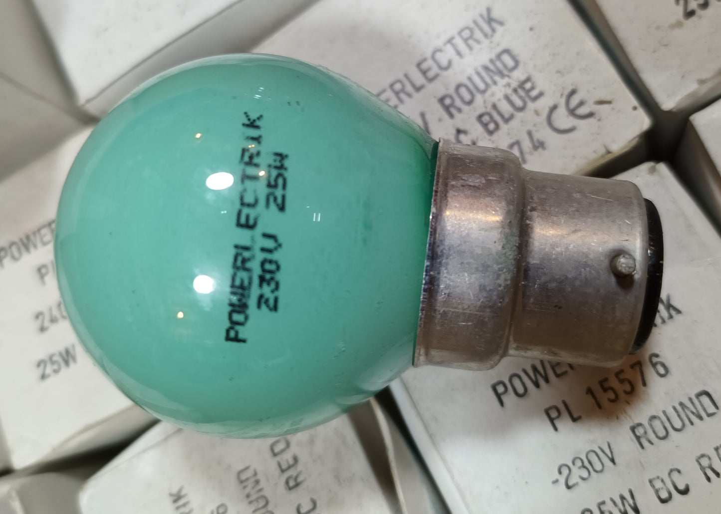 25watt 230v Coloured Golfball bulbs 45mm round BC / B22 From £0.70