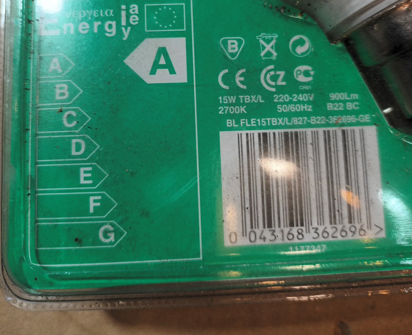 15Watt Energy Saving = 75W BC / B22 Bayonet Cap CFL Bulbs by GE