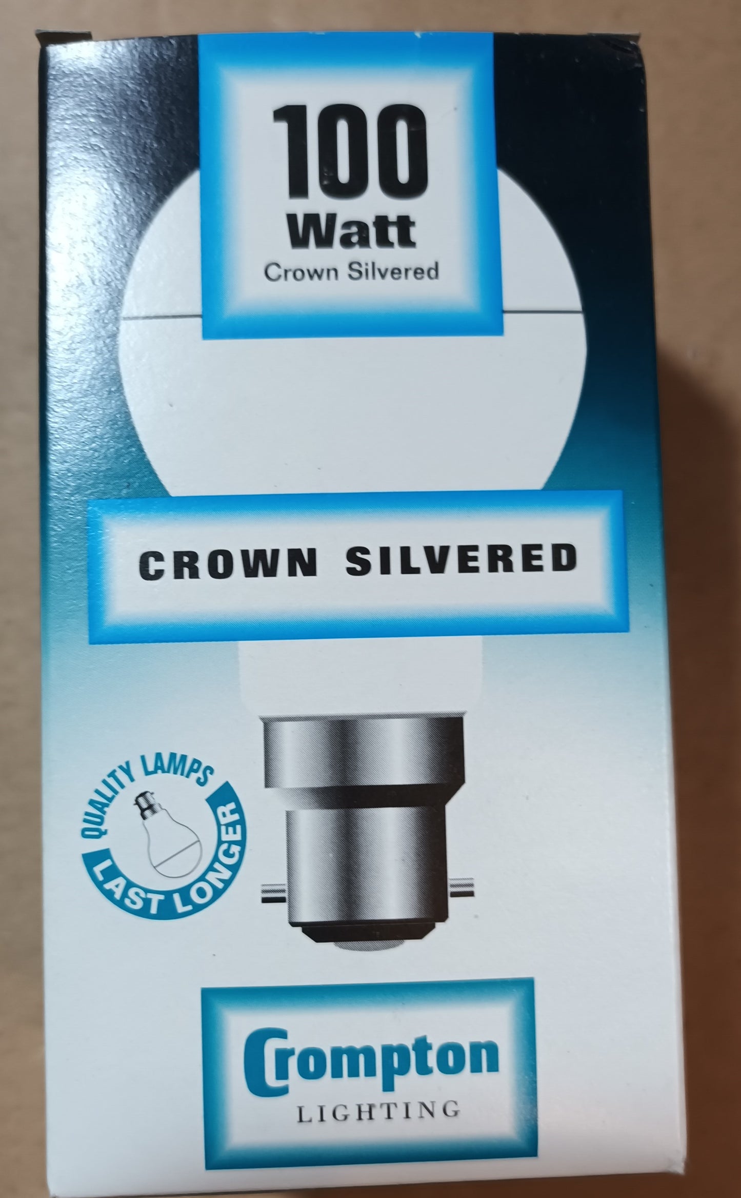 Crown Silver 100 watt BC / B22 By Crompton