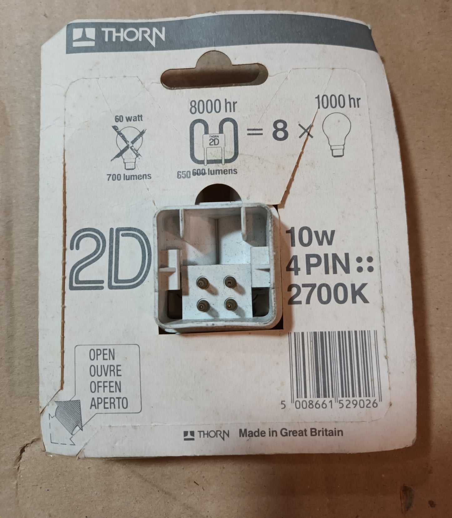 2D 10Watt 4-PIN 2700 / Warm White Lamp by Thorn from £9.50