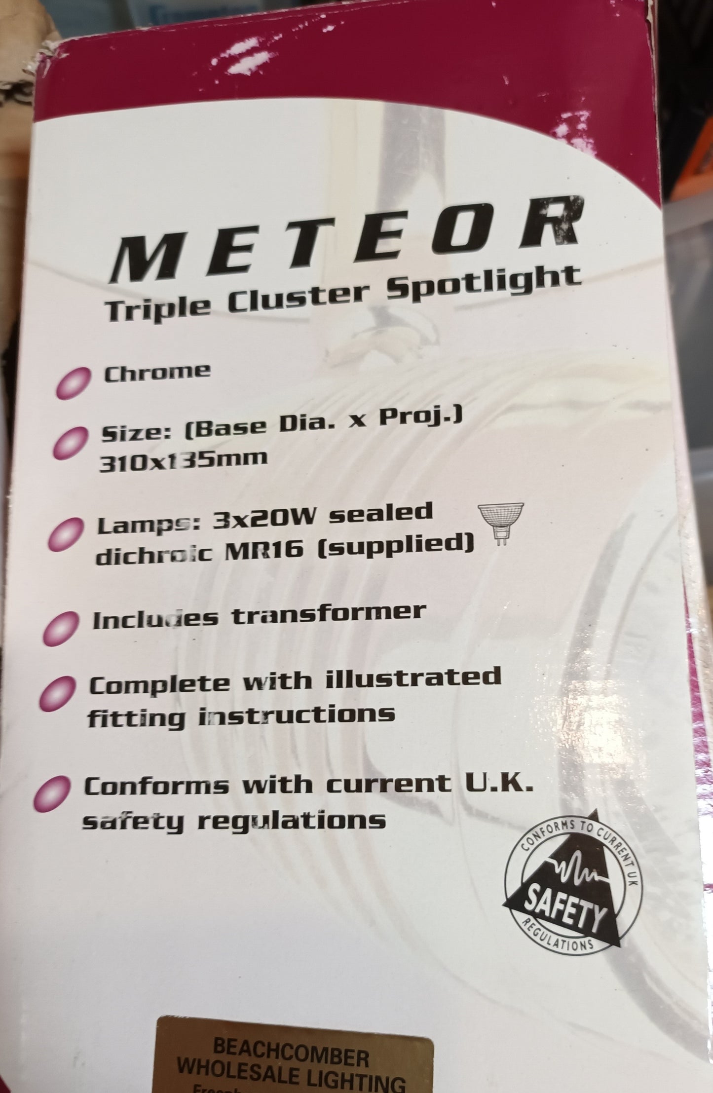 Meteor Low Voltage Triple Cluster Spotlight Fitting MM7981 by Micromark