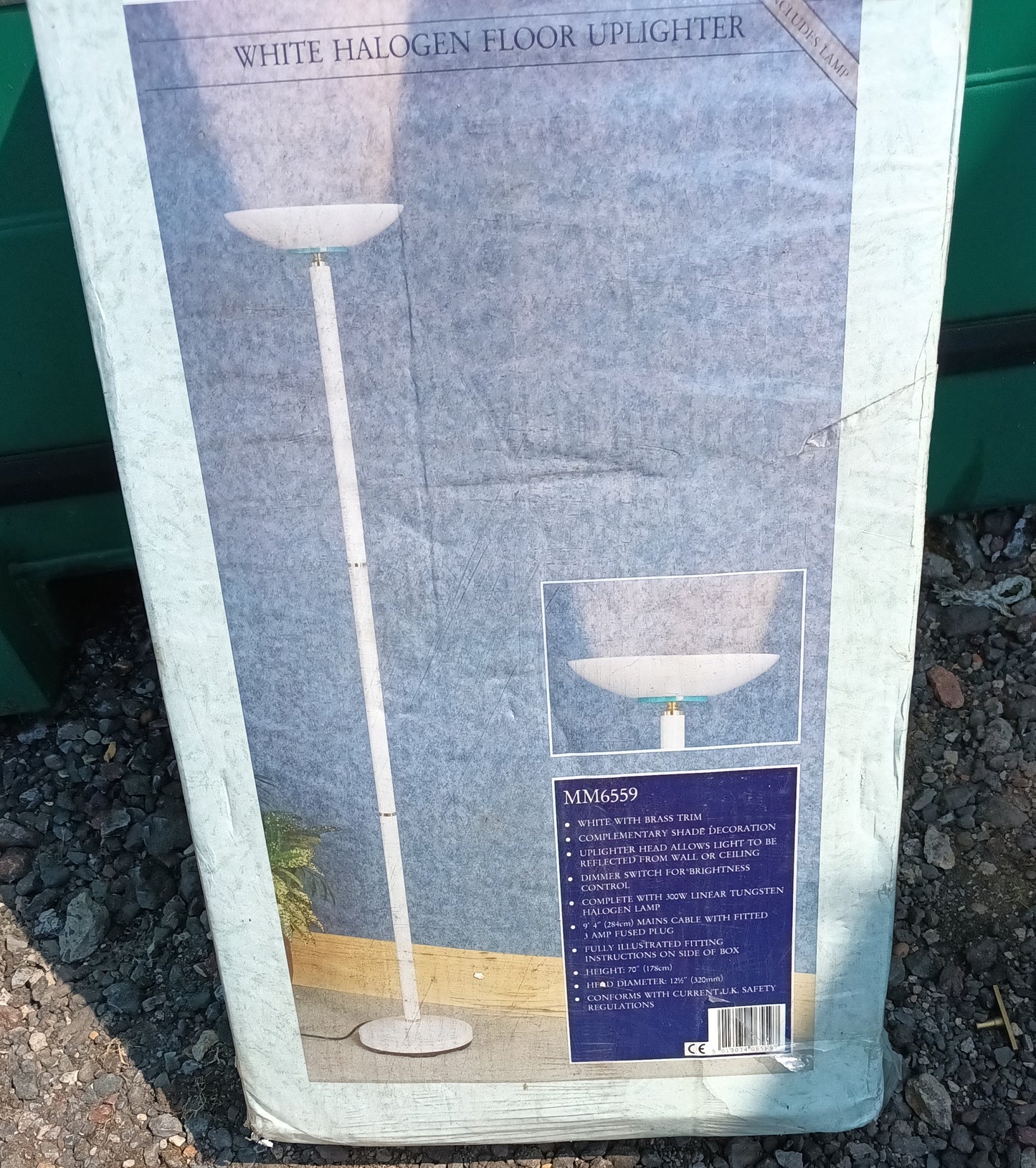 White Halogen Floor Uplighter MM6559 by Micromark