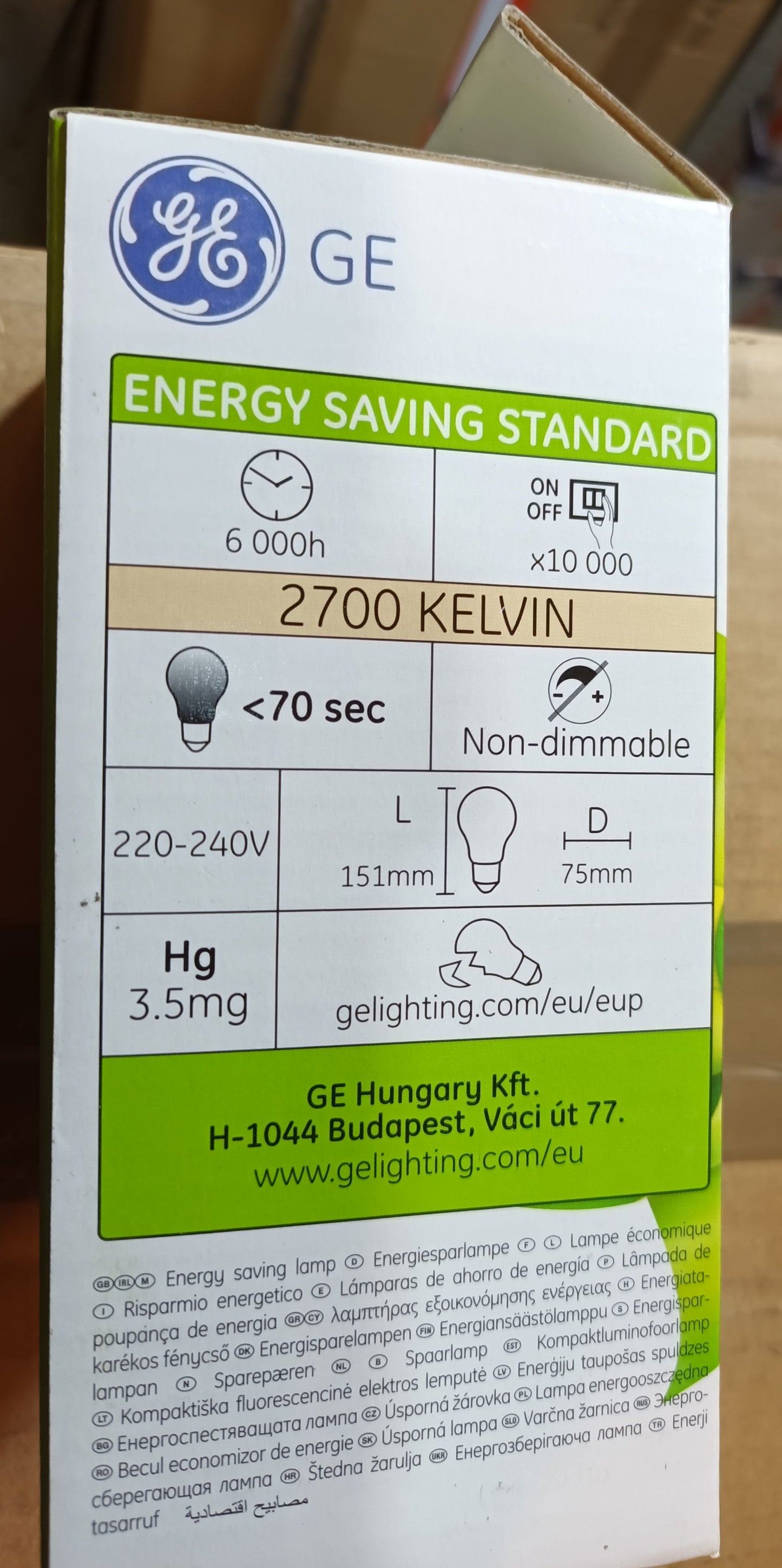 GE 20W = 86W Large GLS CFL Low Energy Lamp Warm White BC / B22 Cap as low </p>£3