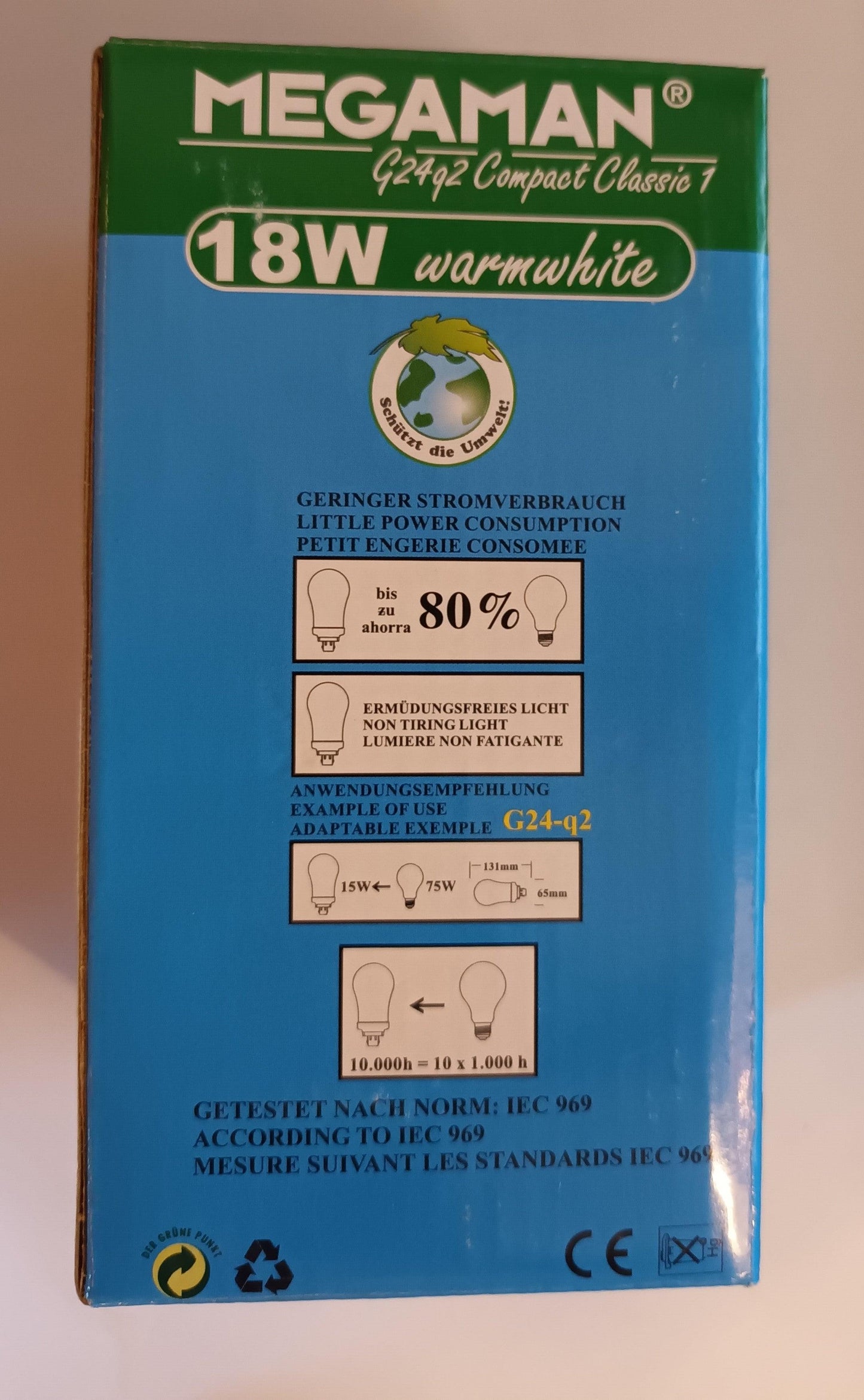 G24q2 Compact 18watt 4 pin Warm White by Megaman - Beachcomber Lighting