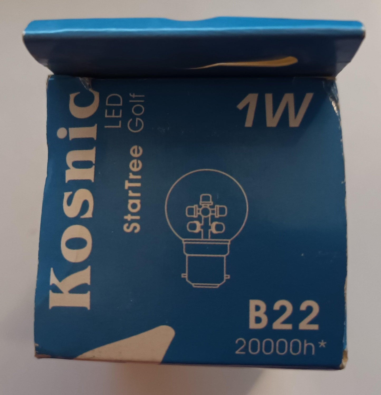 1W LED Golfball BC / B22 cap Orange by Kosnic - Beachcomber Lighting
