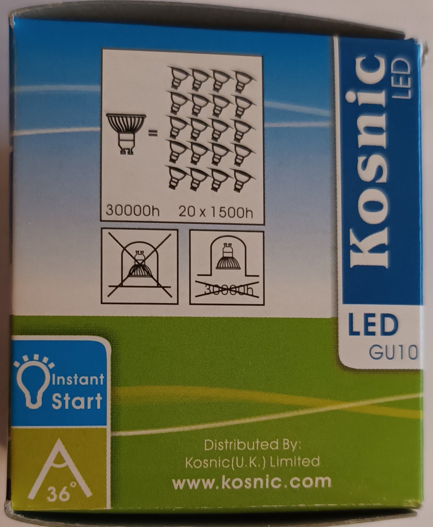 Kosnic Gu10 LED 4W Warm White Non-Dimmable