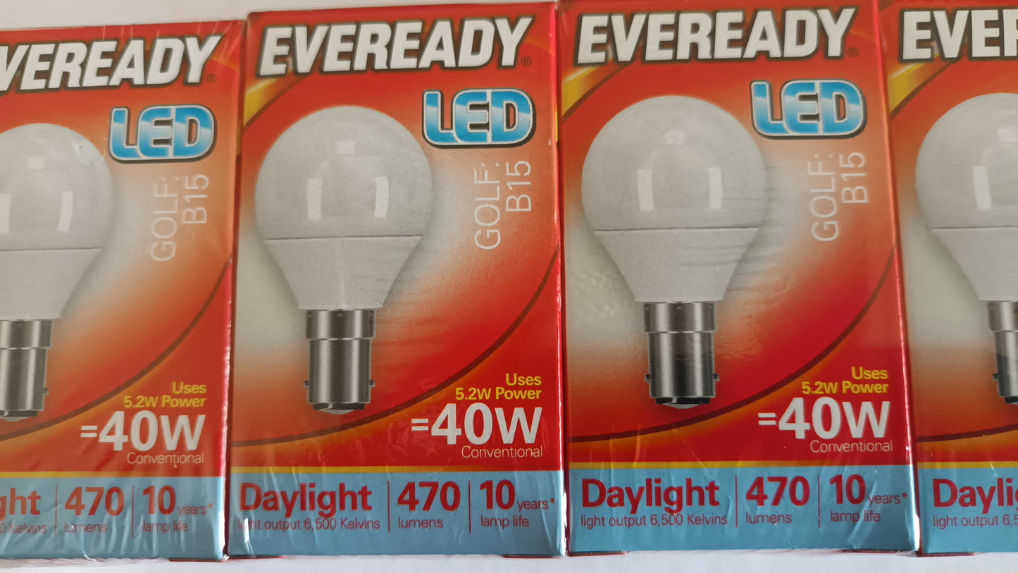 LED Golf ball sbc opal daylight 5.2w = 40w pack of five