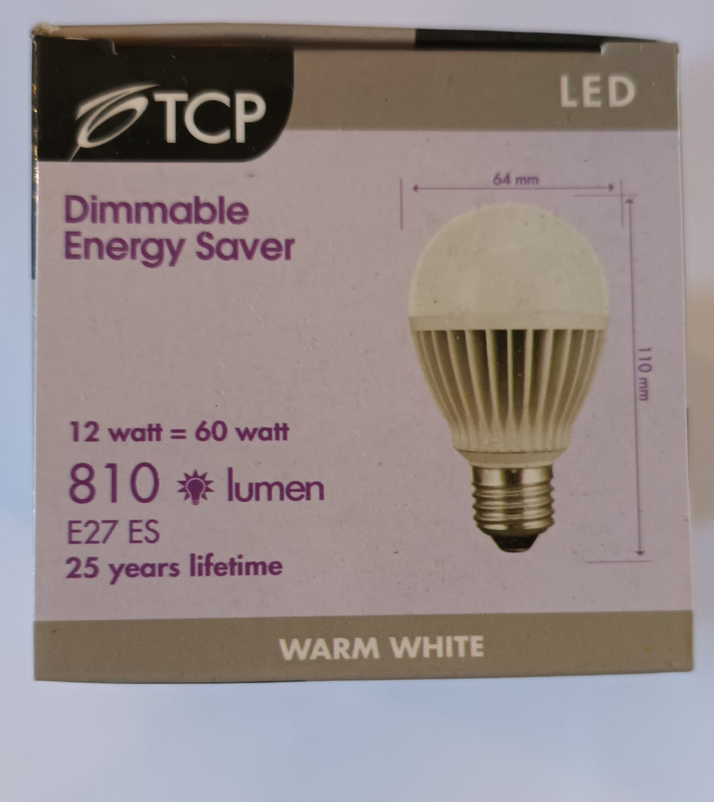 2 x GLS LED 12watt E27 / es dimmable warm white energy saver