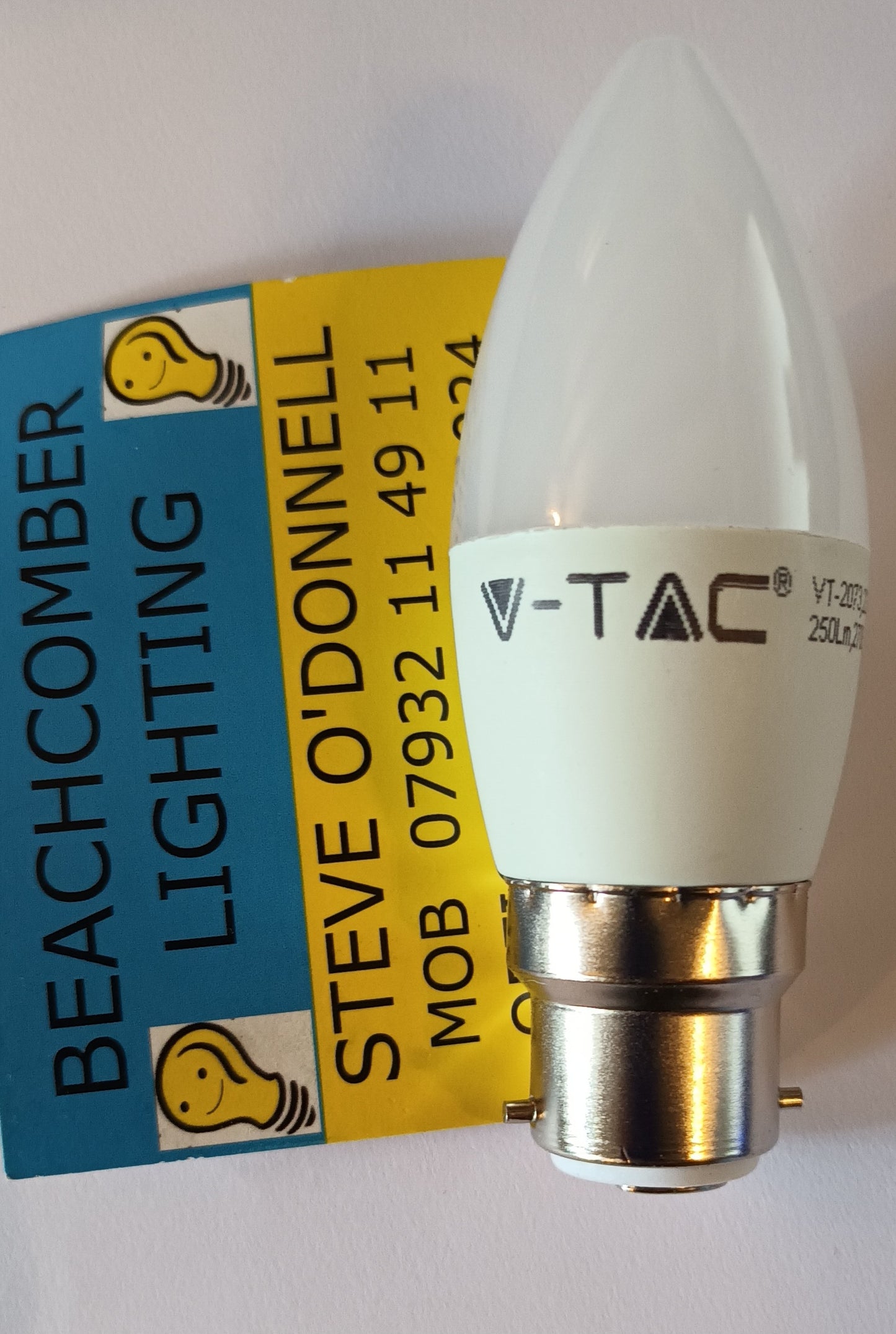 Candle LED 3 WATT BC / B22 warm white opal from £2.20