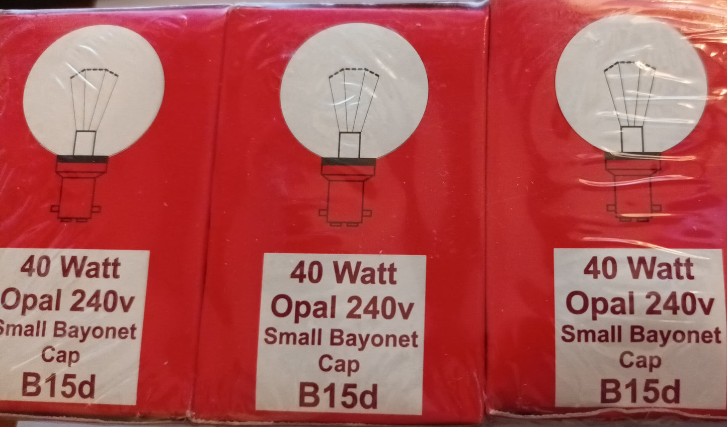 Golfball 40Watt SBC / B15 Cap Opal 45mm round Glass from £0.75