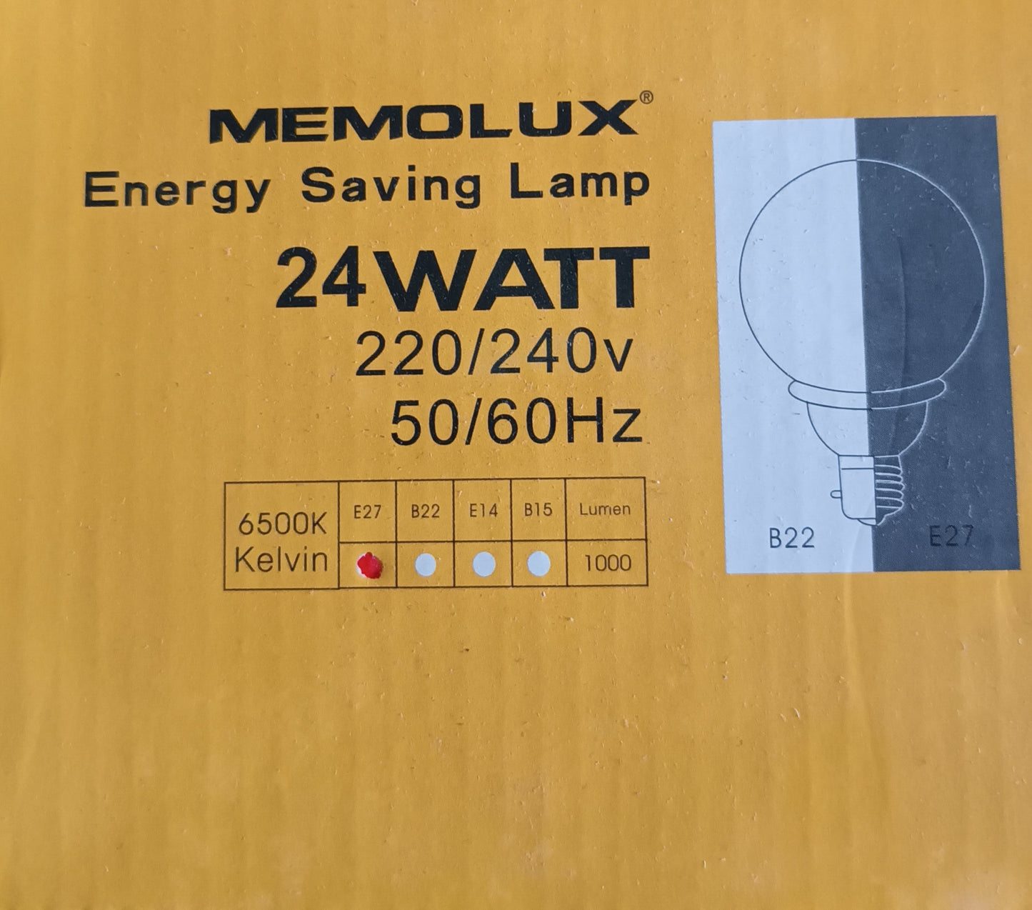 G125 ENERGY SAVING 24 WATTS ES / E27 DAYLIGHT