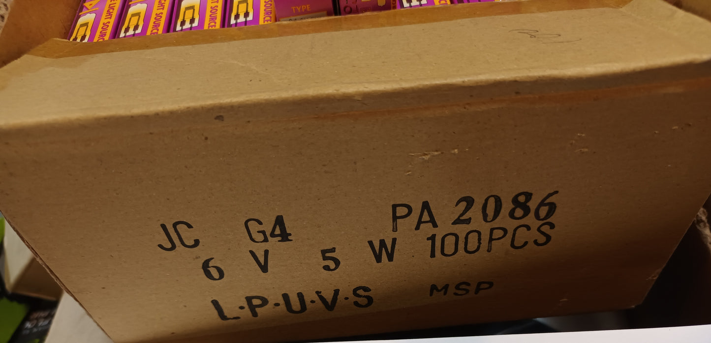 Halogen Capsule G4 cap Bulbs 6Volt 5Watt M6 from £2.50