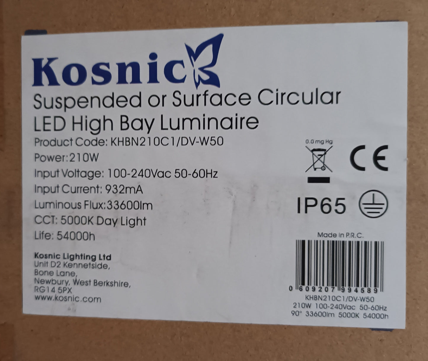 LED High Bay UFO 210 Watt 33,600LM Daylight /5K ONLY £125