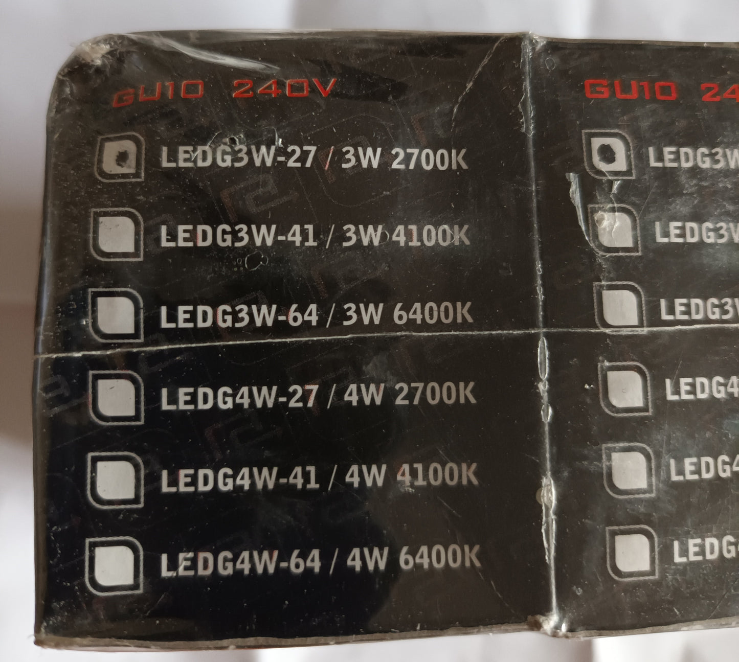 GU10 3 Watt warm white by Red arrow Ten Pack