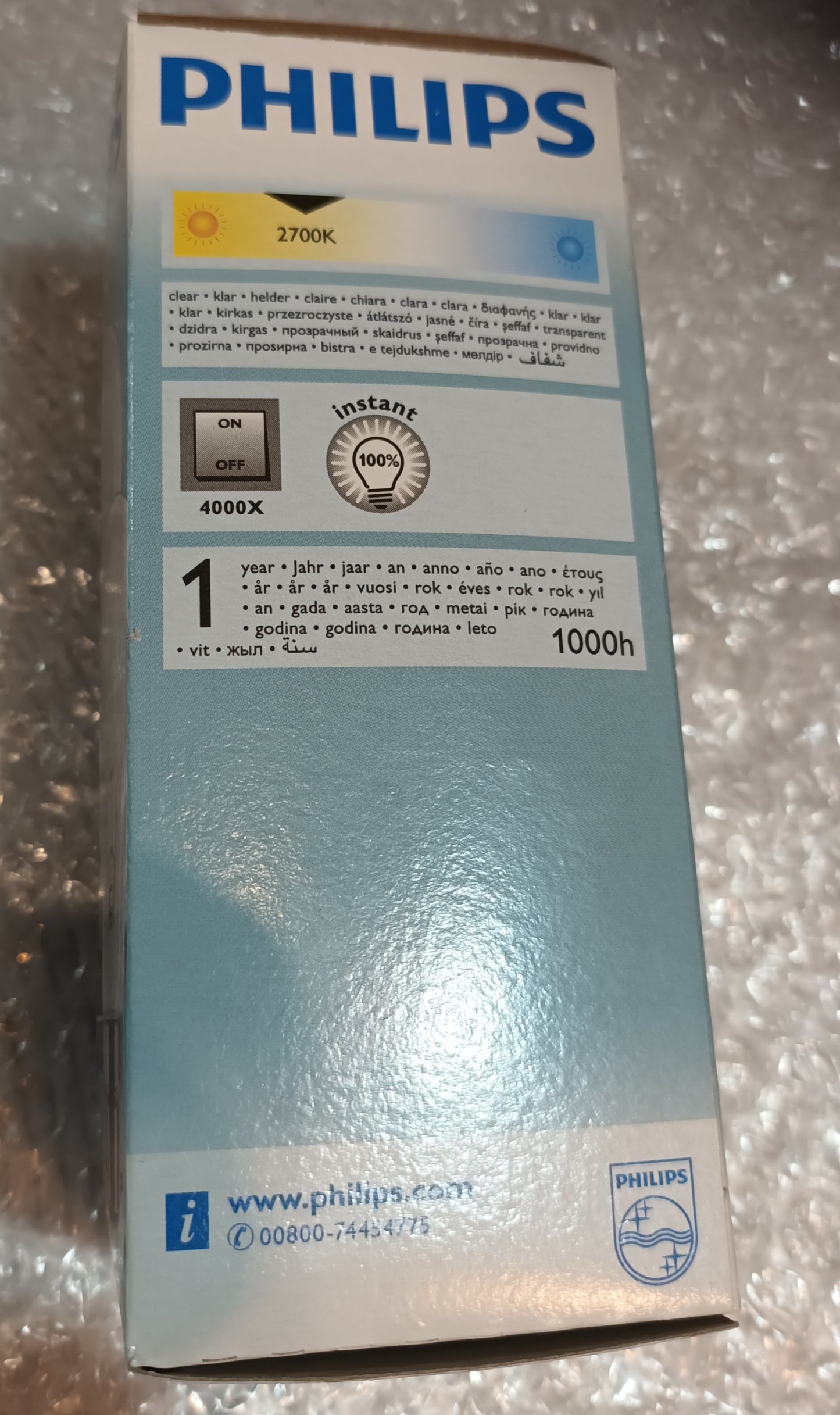 GLS 40 Watt BC / B22 CLEAR 410lm pack of Ten bulbs by philips