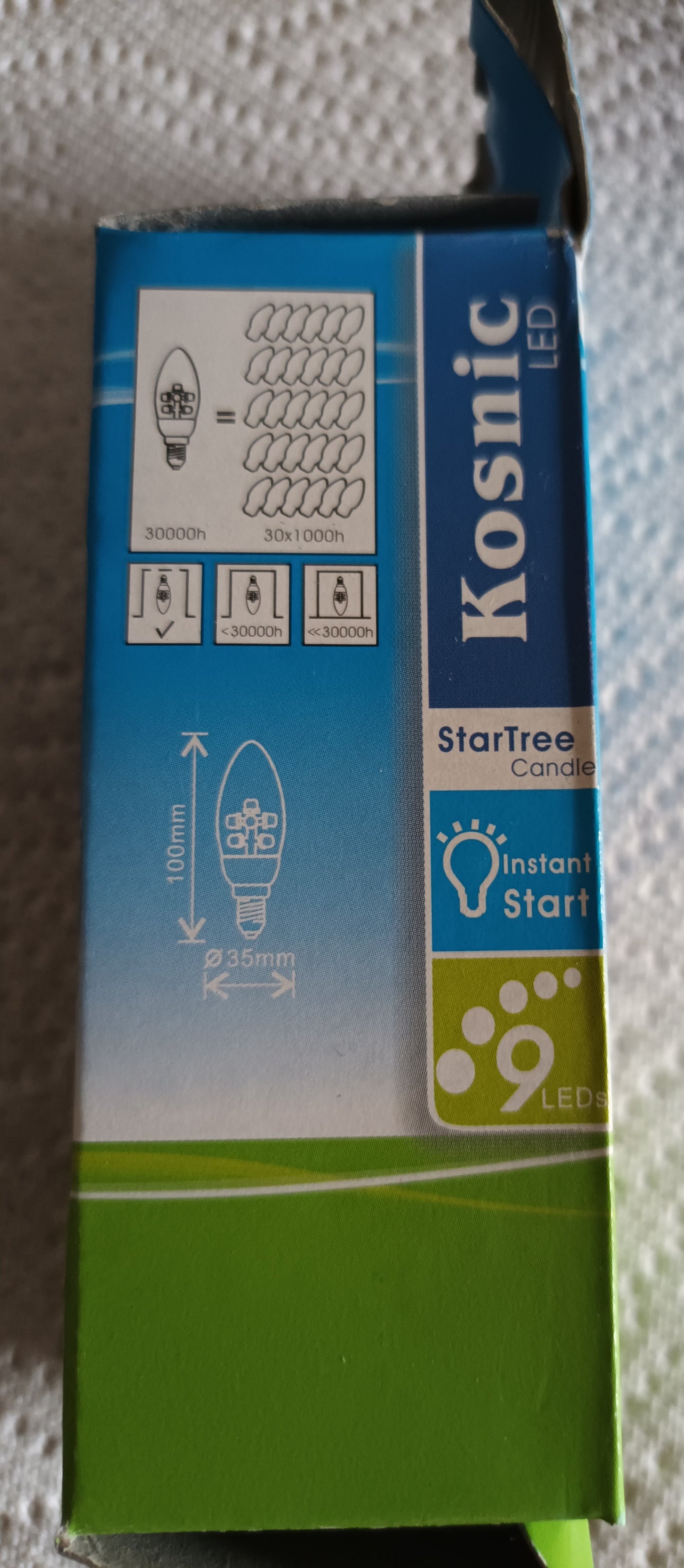 LED Candle 1 watt ses / E14 Daylight star tree type Pack of 5