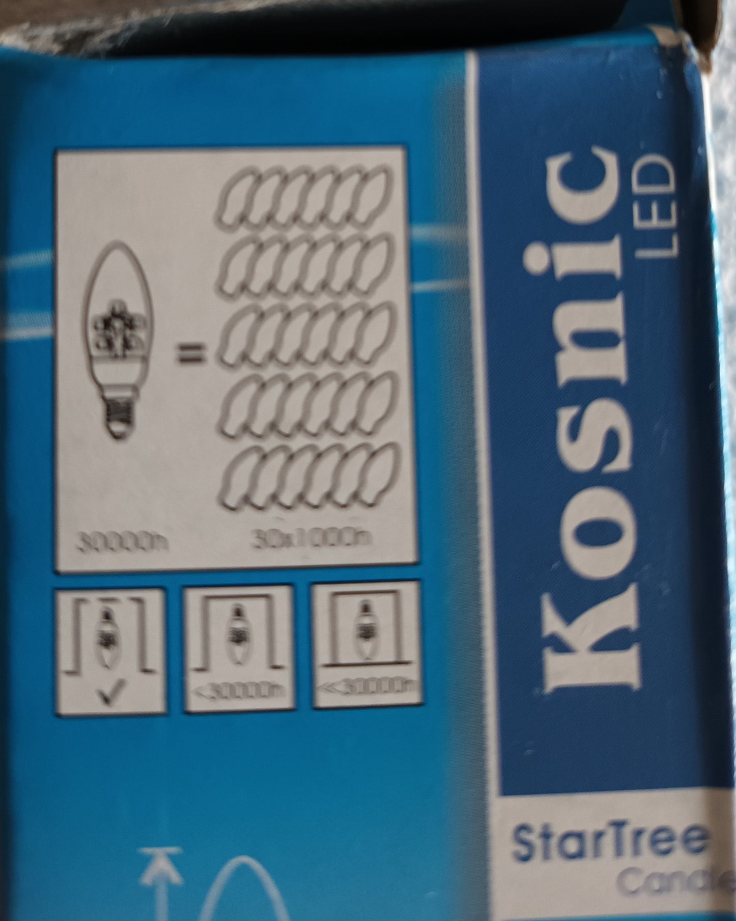 LED Candle 1 watt ses / E14 Daylight star tree type Pack of 5