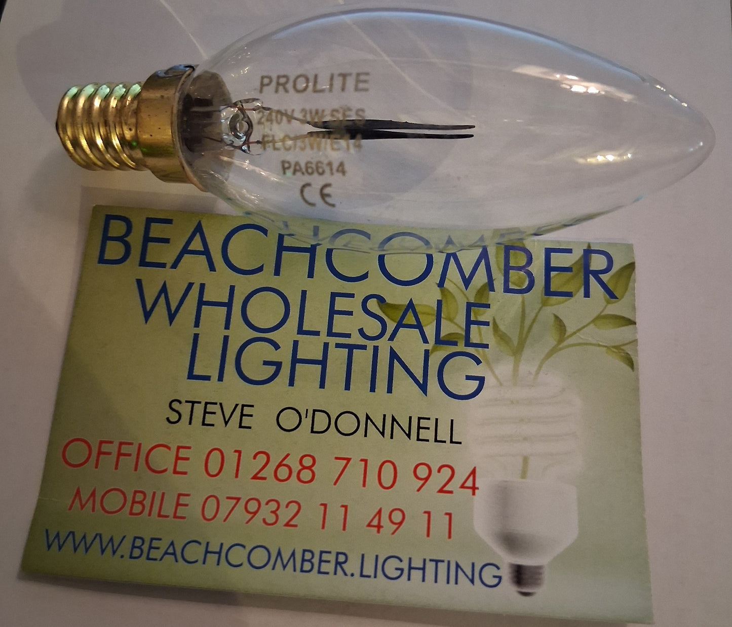 Flicker Candles ten pack SES / E14 3 watts 240 volt by Prolite