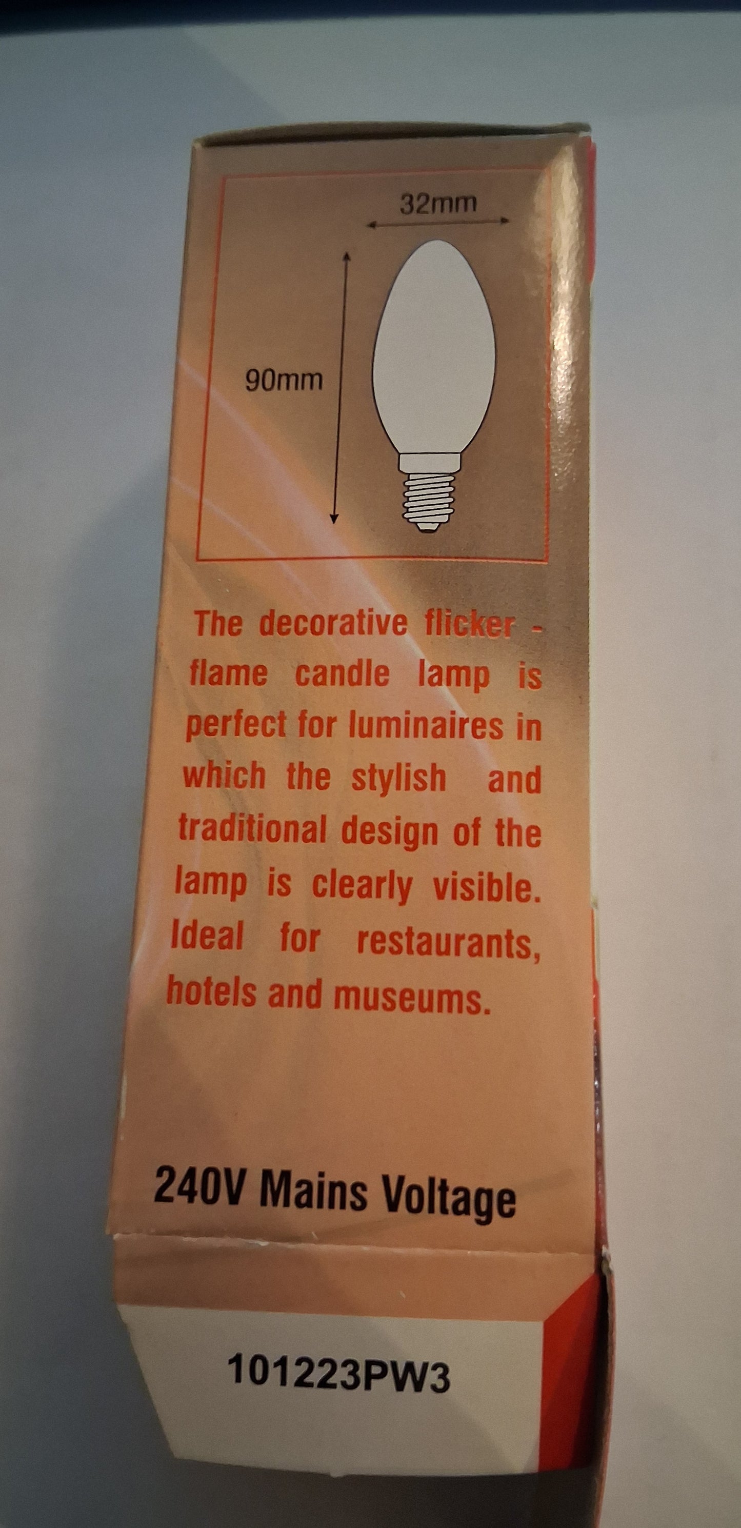 Flicker Candles ten pack SES / E14 3 watts 240 volt by Prolite