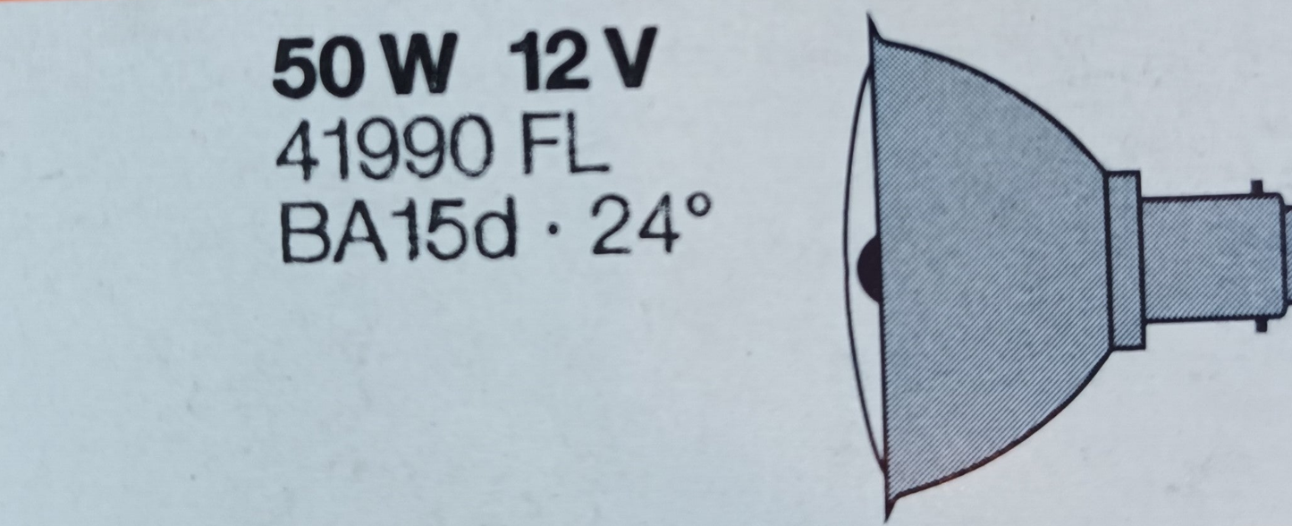 6 x M158 Halospot 70 50Watts 12volt code 41990FL BA15d