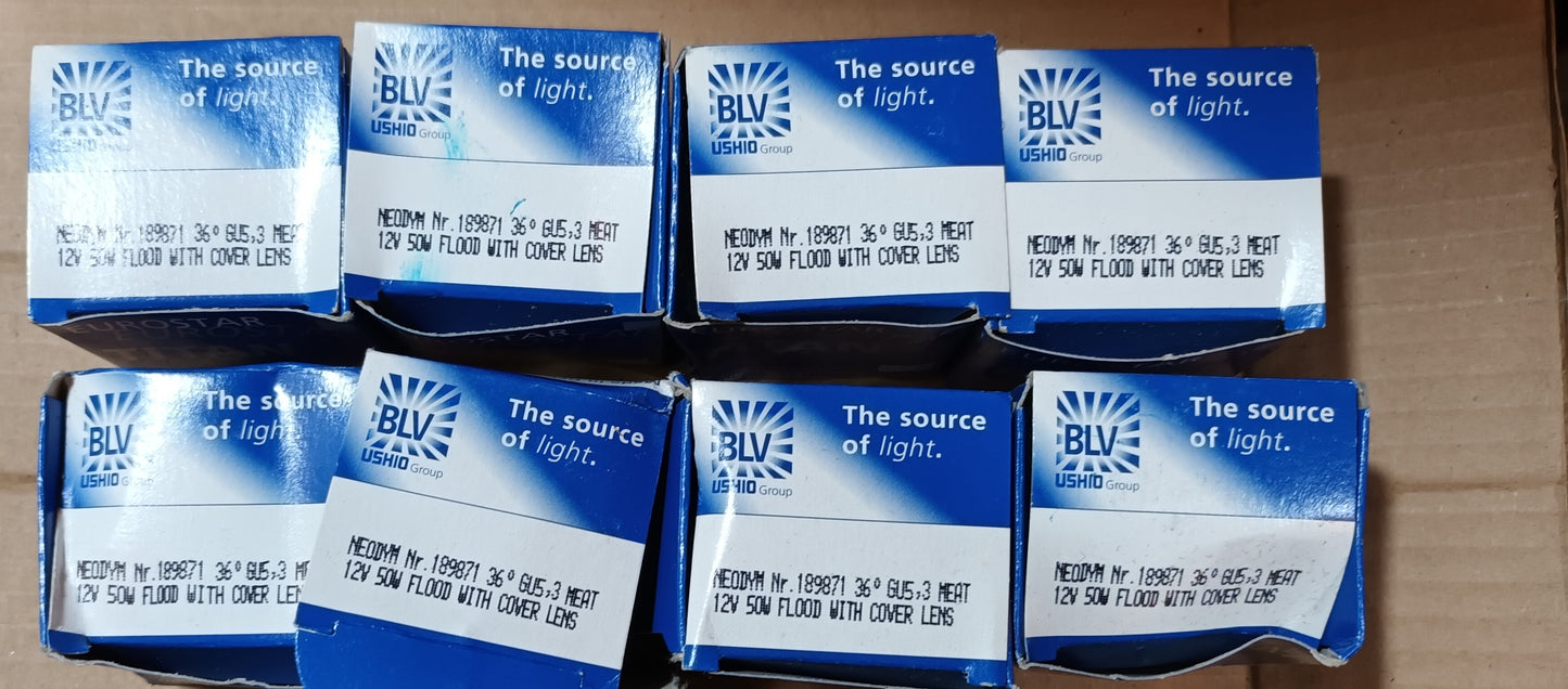10 x Butchers Meat MR16 low voltage 12v Neodym 50w Flood code 189871