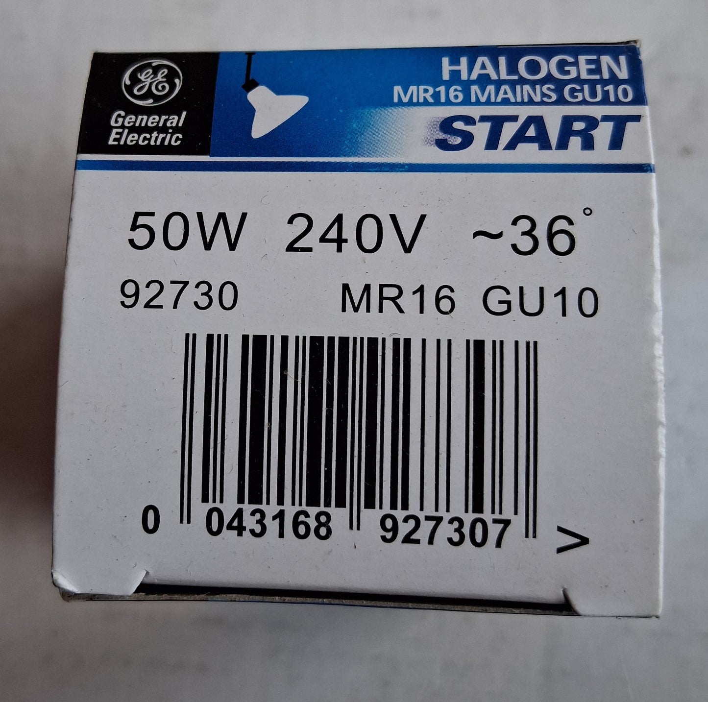 GE gu10 50 watts = 340lm 1500hrs warm white. from £1.50.
