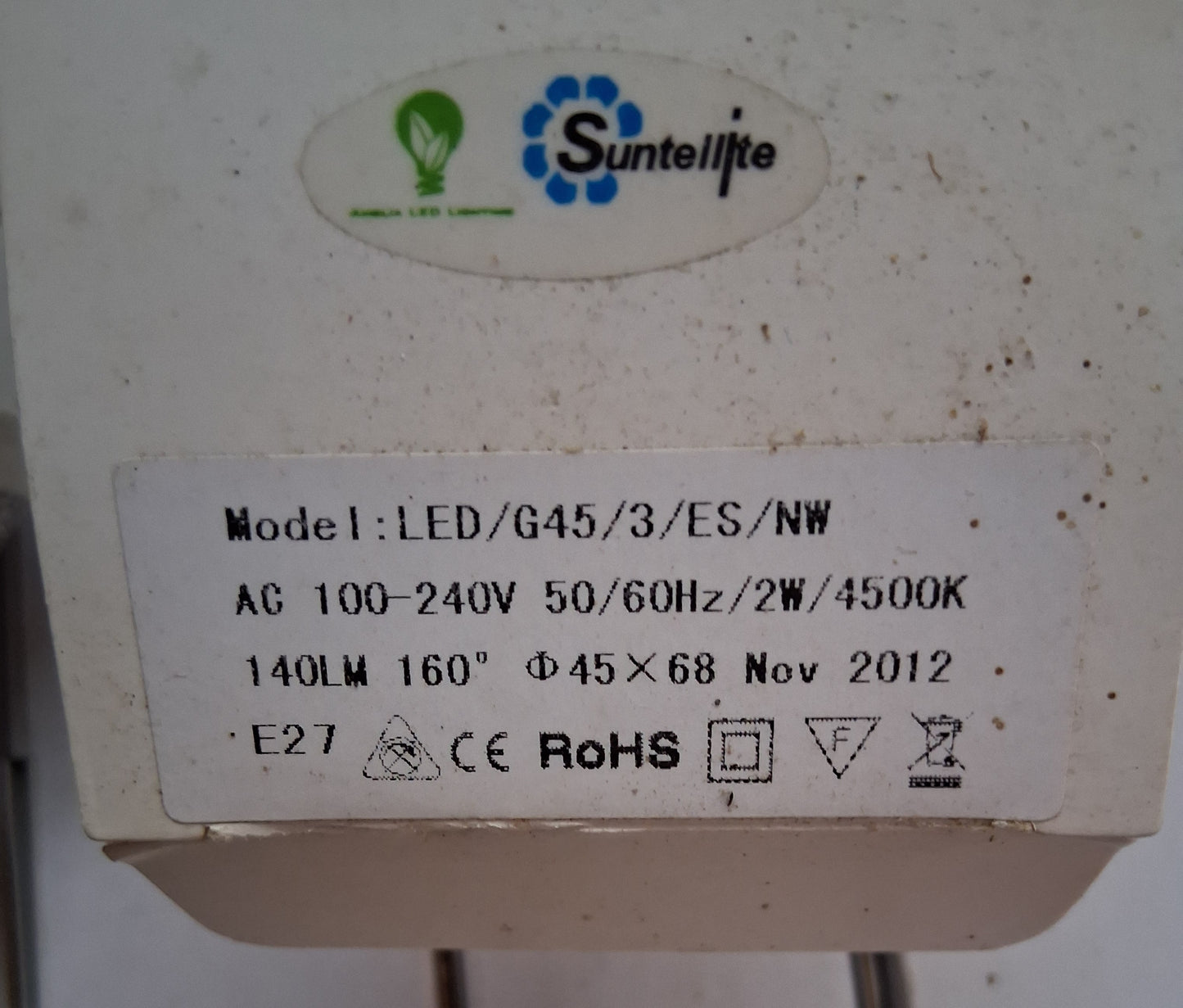 Golfball 45mm round LED ES / E27 Cool white 2 watt