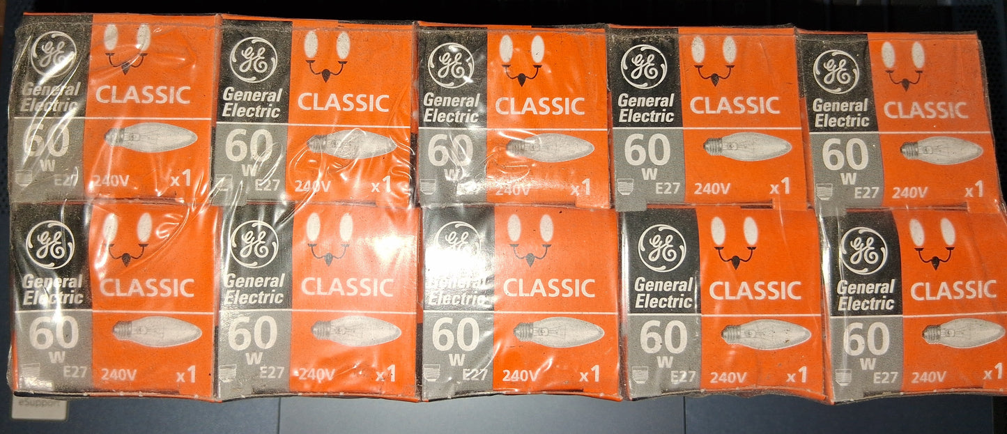 60 watts candle ES / E27 clear by GE