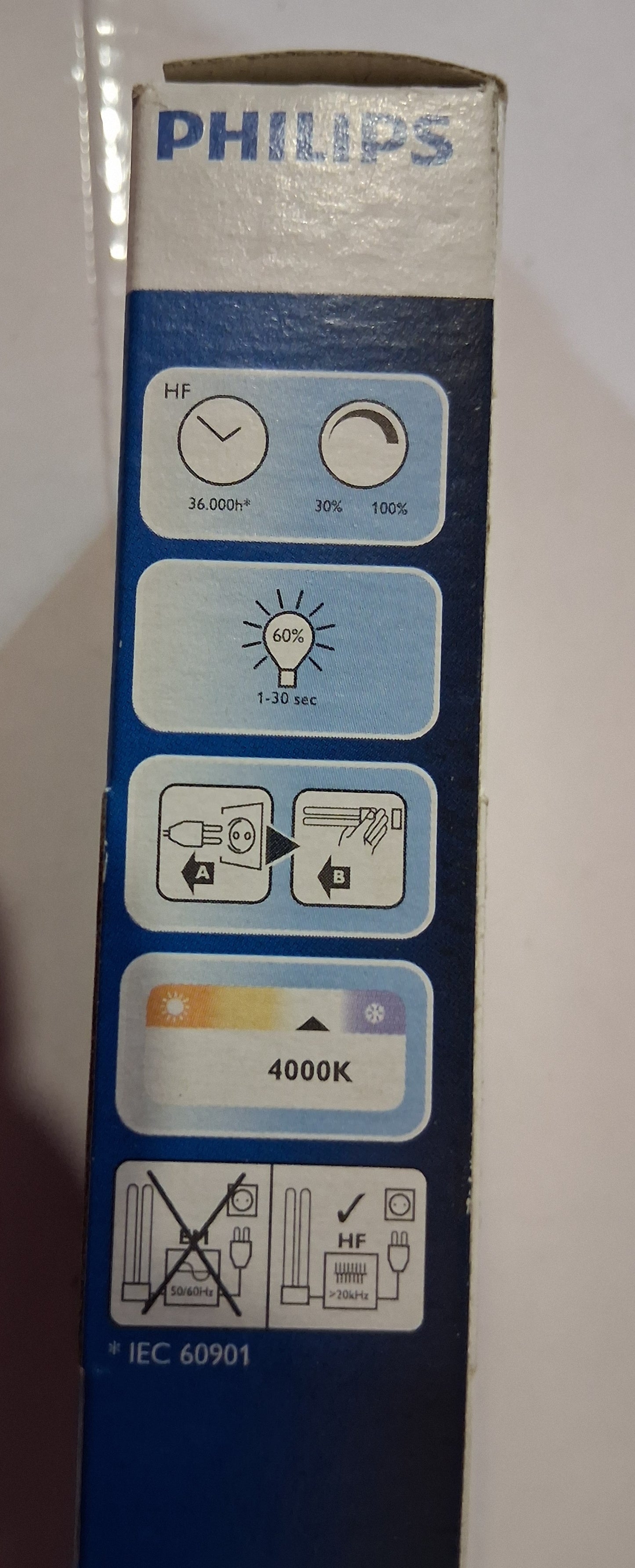 Philips 40 Watt Pl-L Lamp 4 Pin - Colour Cool white / 840