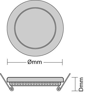Circular LED Panel 6W 120mm Diameter White Trim - Beachcomber Lighting