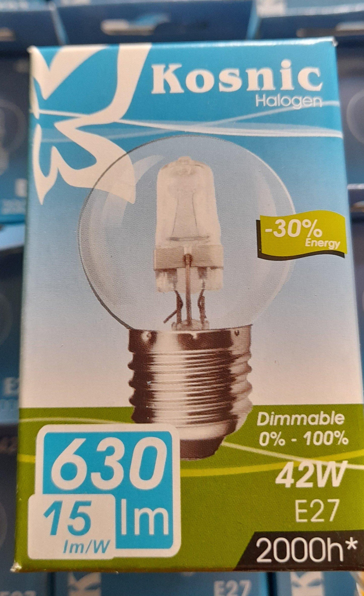 GOLFBALL HALOGEN 42W CLEAR ES / E27 CAP - Beachcomber Lighting