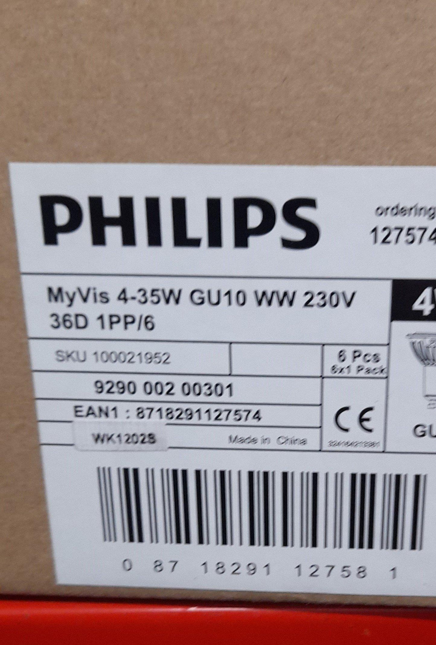 SIX X LED GU10 4WATTS WARM WHITE BY PHILIPS - Beachcomber Lighting