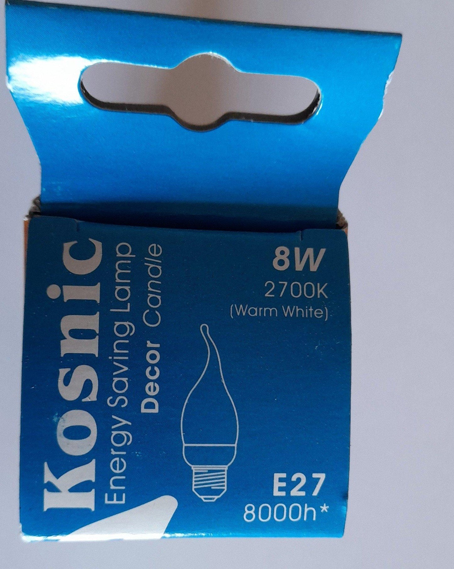 CANDLE 8 WATT WARM WHITE ES / E27 CAP 240 VOLT BY KOSNIC - Beachcomber Lighting